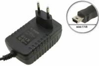 Адаптер (блок) питания 5V, 2A, mini-USB, встроенный кабель, зарядное устройство для мобильной техники - телефонов, планшетов, электронных книг и др