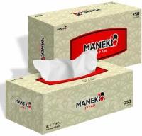 Maneki Kabi Салфетки-выдергушки двухслойные бумажные с микротиснением 250 шт