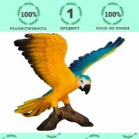 Фигурка игрушка серии "Мир диких животных": птица Попугай Сине-желтый Ара