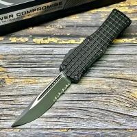 Нож складной MicroTech MCT7032TFRS Hera, Black M390 Blade, Black Frag Handle