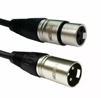 Кабель TUBON Микрофонный межблочный XLR (M) Male - XLR (F) Female OD6.0 ПВХ X001 3м