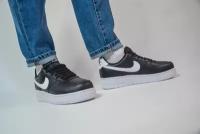 Кроссовки Nike AIR FORCE, мужские, черные, натуральная кожа, размер 42