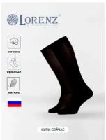 Гольфы мужские LorenzLine Е12 хлопковые, Чёрный, 25 (размер обуви 39-40)