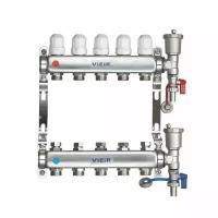 ViEiR Коллекторная группа из нерж. стали 1" х 3/4" 4 выхода VR115-04A