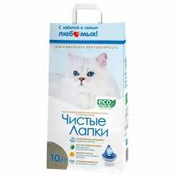 Чистые лапки наполнитель минеральный комкующийся 10 кг