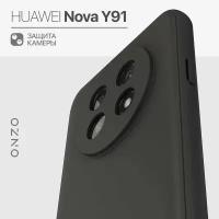 Матовый чехол для Huawei Nova Y91 / Бампер на Хуавей Нова Y91 тонкий, черный