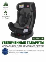 Baby Care Детское автомобильное кресло Nika гр 0+/I/II, 0-25кг, (0-7 лет) Черный/Карбон