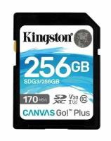 Карта памяти Kingston Canvas Go Plus SDXC UHS-I U3 V30 256Gb (170/90 Mb/s)