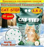 Наполнитель впитывающий силикагелевый Кэт Степ Arctic Fresh Mint 3,8л*1,67кг