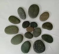 Галька плоская, камень для творчества, 4-8 см, 15 шт