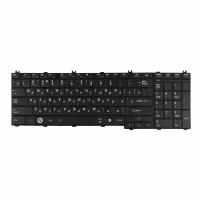 Клавиатура (keyboard) для ноутбука Toshiba Satellite C650, C650D, C655, без рамки, черная