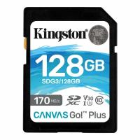 Карта памяти Kingston Canvas Go! Plus SDXC 128 ГБ Class 10, V30, UHS-I U3, R/W 170/90 МБ/с