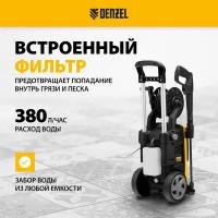 Моечная машина высокого давления Denzel R-180D 2200 Вт, 180 бар, 380 л/ч, с барабаном 58239