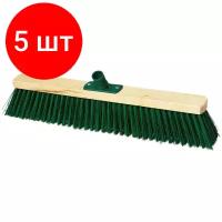 Комплект 3 шт, Щетка для уборки OfficeClean Professional, техническая, 50см, жесткая щетина 5.5 см, деревянная, еврорезьба