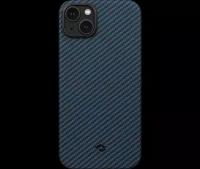 Pitaka Чехол-крышка Pitaka для iPhone 14, кевлар, черно-синий