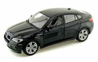 Машина металлическая 1:24 BMW X6M, цвет черный, двери и капот открываются 56600B