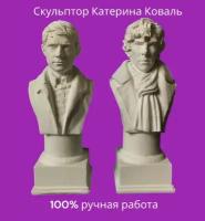 Скульптура Шерлока Холмса и доктора Ватсона из гипса. Фигурки, статуи, статуэтки, гобелены, панно, барельефы, памятники и др изделия из гипса