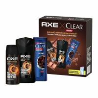 Подарочный набор AXE+Clear Dark temptation 2023 Шампунь 250мл +Гель для душа 200мл +Дезодорант 150мл