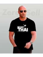 Футболка Zerosell муай тай muay thai, размер XL, черный