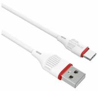 Кабель BOROFONE BX17 Enjoy, USB - USB Type-C, 1 м, 1 шт, белый