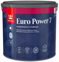 Краска водно-дисперсионная Tikkurila Euro Power 7 влагостойкая моющаяся матовая белый 2.7 л