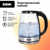 Чайник электрический BBK EK1813G черный, объем 1.8 л, мощность 1800-2000Вт