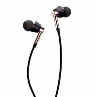 Наушники 1MORE Triple Driver In-Ear E1001, mini jack 3.5 mm, черный/золотой