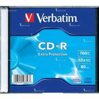 Диск Verbatim CD-R80 Slim Case (1 шт.) 700Mb 52x DL (43347)