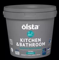 Краска для стен кухонь и ванных Olsta Kitchen&bathroom, База C 0,9 л (только под колеровку)