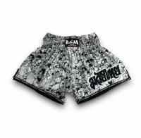 Шорты для Muay Thai Raja white black n1 XL/шорты для тайского бокса/боксерские шорты/шорты для бокса