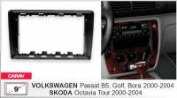 Переходная рамка VW Passat (B5), Bora, Golf IV, Polo / SKODA Fabia, Octavia, SuperB, SEAT Arosa, Ibiza Carav 22-1829 9" дюймов 230:220x130mm