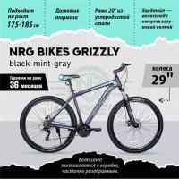 Горный Велосипед NRG Bikes GRIZZLY 29'/20' black-mint-gray, 21 скорость