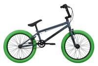 Экстремальный трюковый взрослый велосипед Stark'22 Madness BMX 1 темно-синий черный зеленый