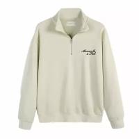 Винтажная олимпийка Abercrombie Fitch zip AF cream 20474 (L)