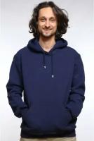 Магазин Толстовок - Dark Blue Hoodie Man Classic Мужская темно-синяя толстовка худи классическая 320гр/м.кв, L-50-Unisex-(Мужской)