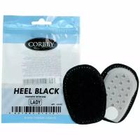 Подпяточник CORBBY HEEL Black, черный, из натуральной кожи и латекса. (Женский)