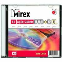 Диски Mirex DVD+R DL Slim Case (1шт.) 8.5 Gb Dual Layer 8x (UL130062A8S)