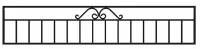 Ограждение Металлпроект МП-2 200х40 см цвет черный