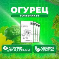 Огурец Голубчик F1, 0,2г, Гавриш, Белые пакеты (4 уп)