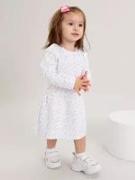 2001092 Платье "FLOWER BUNNY" котмаркот девочкам цвет белый размер 74