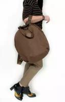 Текстильный стильный рюкзак коричневый