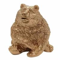 Статуэтка Медведь 9 см гипс, цвет бронза