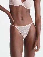 Трусы женские Calvin Klein Allover Lace String Thong, Розовый, M