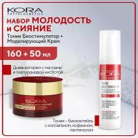 Набор KORA, Крем и тоник для лица, 50 мл и 150 мл