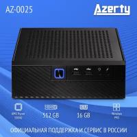 Мини ПК Azerty AZ-0025 (Ryzen R3 3300U 4x2.10GHz, 16Gb DDR4, 512Gb SSD, Wi-Fi, BT)