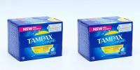 Tampax Тампоны Compak Pearl Женские гигиенические с аппликатором Regular Duo, 16 шт/уп, 2 уп