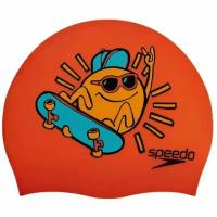 Шапочка для плав. дет. SPEEDO Boom Silicone Cap Jr, 8-0838615955, оранжевый, силикон