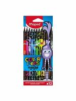 Карандаши цветные MAPED "COLOR PEP'S Black Monster", набор 1