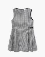 Платье GDR027840 тканая черный/белый 7-8л/128