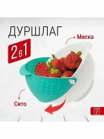 Миска-дуршлаг 2.5 л, мятный